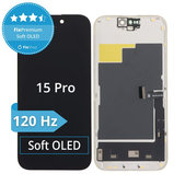 Apple iPhone 15 Pro - Ecran LCD + Sticlă Tactilă + Ramă Soft OLED FixPremium 120Hz