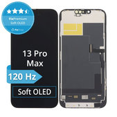Ecran Soft OLED 120Hz pentru iPhone 13 Pro Max, Sticlă tactilă cu ramă, FixPremium