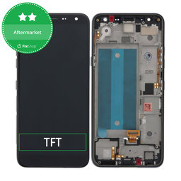 LG K40 - Ecran LCD + Sticlă Tactilă + Ramă (Black) TFT