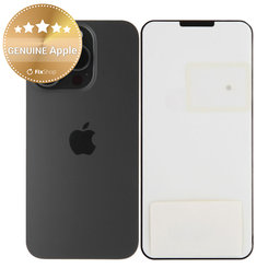 Sticlă Carcasă Spate pentru iPhone 15 Pro | Black Titanium | 661-35700 | Genuine Apple