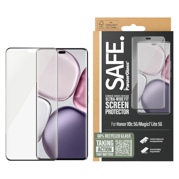 Sticlă securizată UWF pentru Honor X9c 5G/Magic7 Lite 5G, Negru, SAFE by PanzerGlass