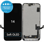 Ecran Soft OLED pentru iPhone 14, Sticlă tactilă cu ramă, DIAGNOSTIC