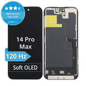 Ecran Soft OLED pentru iPhone 14 Pro Max, Sticlă tactilă cu ramă, DIAGNOSTIC