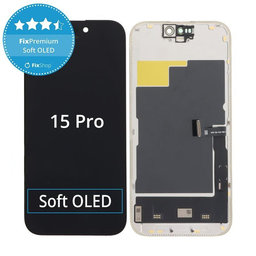 Apple iPhone 15 Pro - Ecran LCD + Sticlă Tactilă + Ramă Soft OLED FixPremium JCID