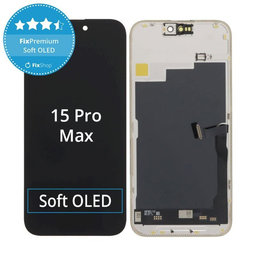 Apple iPhone 15 Pro Max - Ecran LCD + Sticlă Tactilă + Ramă Soft OLED FixPremium JCID