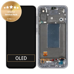 Samsung Galaxy A56 A566E - Ecran LCD + Sticlă Tactilă + Ramă (Awesome Graphite) - GH82-36829A Genuine Service Pack