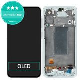 Samsung Galaxy A56 A566E - Ecran LCD + Sticlă Tactilă + Ramă (Awesome Lightgray) OLED