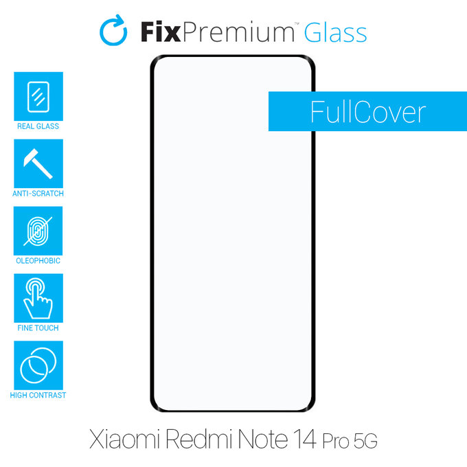 FixPremium FullCover Glass - Geam Securizat pentru Xiaomi Redmi Note 14 Pro 5G 24090RA29G