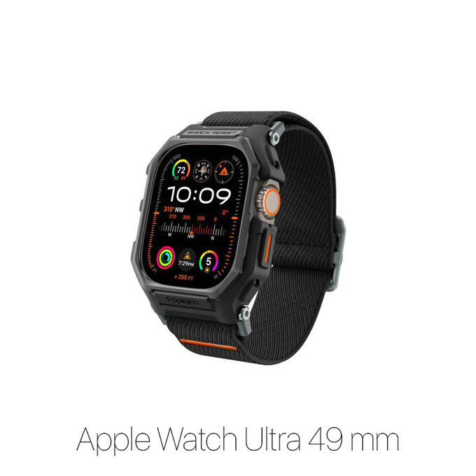 Spigen - Curea Lite Fit "Pro" pentru Apple Watch Ultra (49mm), Matte Black