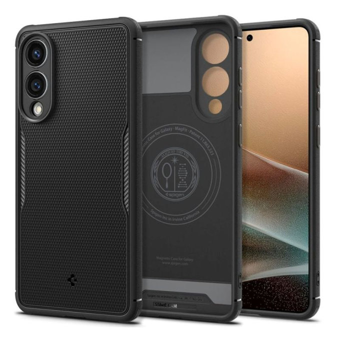 Spigen - Carcasă Core Armor cu MagSafe pentru Samsung Galaxy S25 Edge, Matte Black
