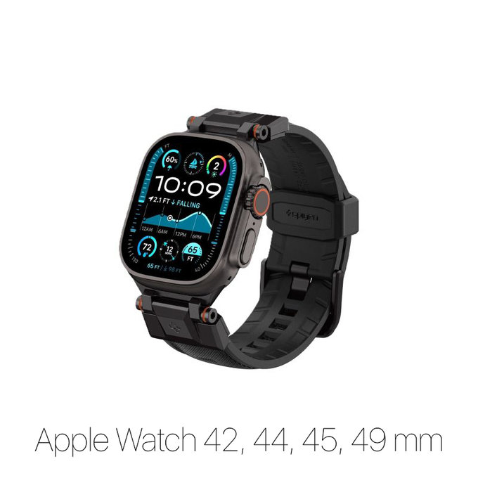 Spigen - Curea Durapro Armor pentru Apple Watch (42, 44, 45, 49mm), Black Edition
