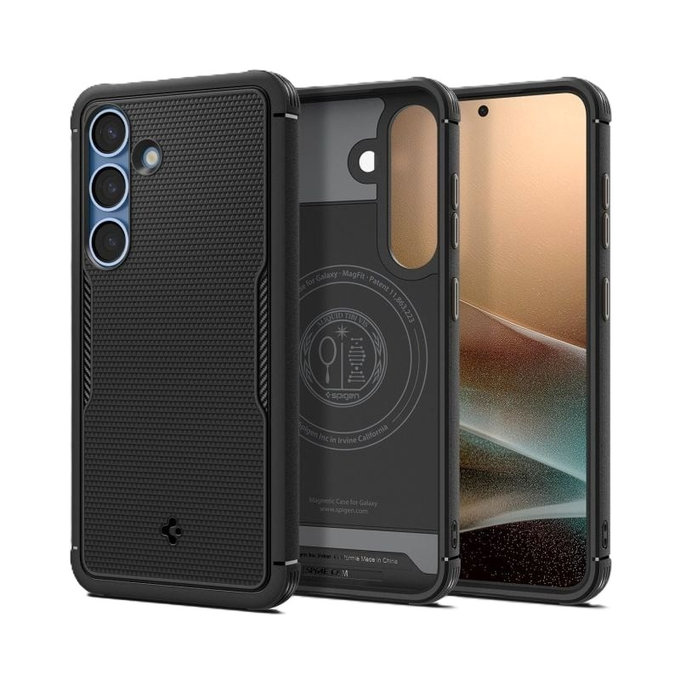 Spigen - Carcasă Core Armor cu MagSafe pentru Samsung Galaxy S25, Matte Black