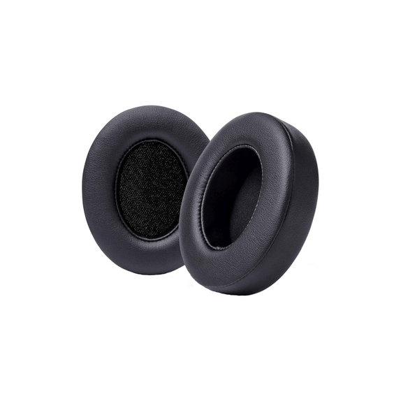 Perne de schimb pentru Beats Studio 2, 3, Spumă cu memorie + piele PU, Negru, 1 pereche