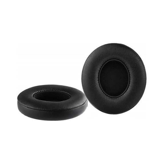 Perne de schimb pentru Beats Solo 2, 3, Spumă cu memorie + piele PU, Negru, 1 pereche