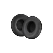 Perne de schimb pentru Beats Solo 4, Spumă cu memorie + piele PU, Negru, 1 pereche