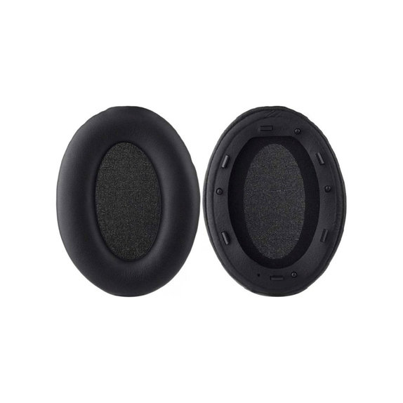 Perne de schimb pentru Sony WH-1000XM3, Spumă cu memorie + piele PU, Negru, 1 pereche