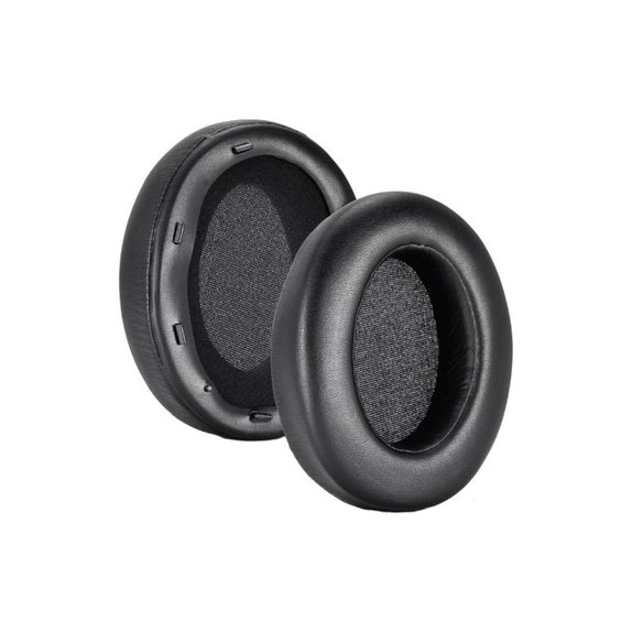 Perne de schimb pentru Sony WH-XB910N, Spumă cu memorie + piele PU, Negru, 1 pereche