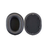 Perne de schimb pentru Sony WH-1000XM5, Spumă cu memorie + piele PU, Negru, 1 pereche