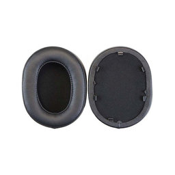 Perne de schimb pentru pentru Sony WH-1000XM5, Spumă cu memorie + piele PU, Negru, 1 pereche