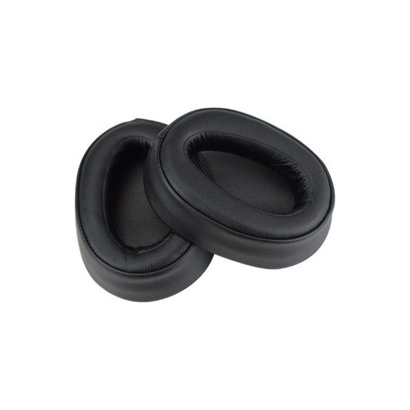 Perne de schimb pentru Sony WH-H900N, Spumă cu memorie + piele PU, Negru, 1 pereche