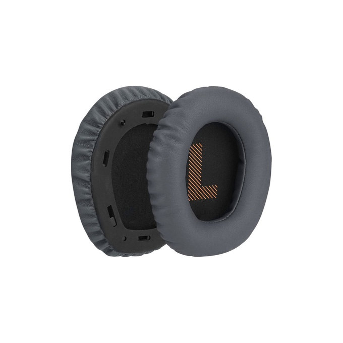 Perne de schimb pentru pentru JBL Quantum 100, Spumă cu memorie + piele PU, Gri închis, 1 pereche