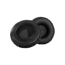 Perne de schimb pentru pentru Philips SHB3060, Spumă cu memorie + piele PU, Negru, 1 pereche