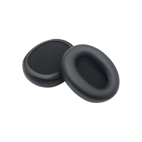 Perne de schimb pentru Skullcandy Crusher ANC 2, Spumă cu memorie + piele PU, Negru, 1 pereche
