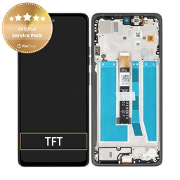 Motorola Moto G75 5G - Ecran LCD + Sticlă Tactilă + Ramă (Charcoal Grey) - 5D68C29066 Genuine Service Pack