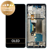 Motorola Edge 60 Fusion - Ecran LCD + Sticlă Tactilă + Ramă (Amazonite) - 5D68C29879 Genuine Service Pack