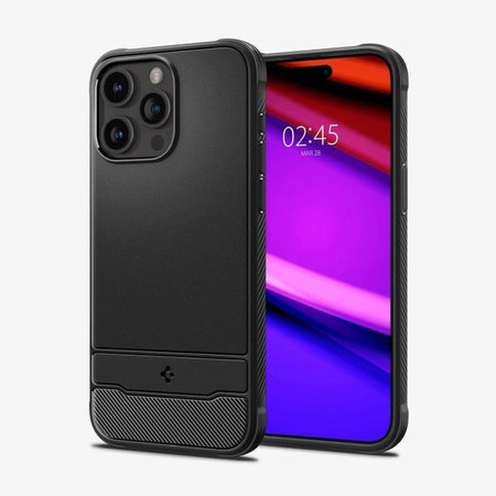 Spigen - Carcasă Rugged Armor cu MagSafe pentru iPhone 15 Pro Max, Matte Black