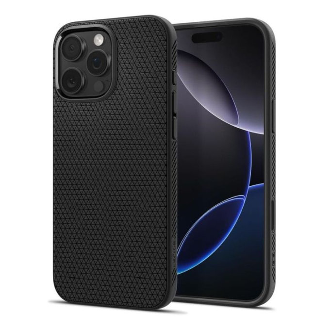 Spigen - Carcasă Liquid Air "T" cu MagSafe pentru iPhone 16 Pro Max, Matte Black