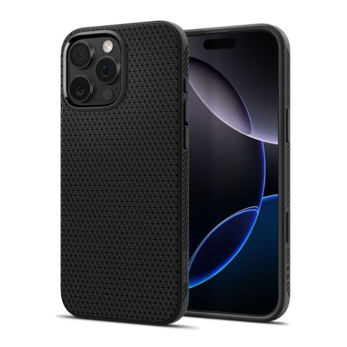 Spigen - Carcasă Liquid Air "T" cu MagSafe pentru iPhone 16 Pro, Matte Black