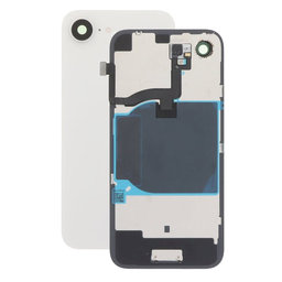 Apple iPhone 16e - Sticlă pentru carcasa din spate + Sticlă cameră + Placă metalică (White)