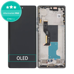 Motorola Edge 50 Fusion - Ecran LCD + Sticlă Tactilă + Ramă (Forest Blue) OLED