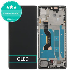 Motorola Moto G85 5G XT2427-3 - Ecran LCD + Sticlă Tactilă + Ramă (Urban Grey) OLED