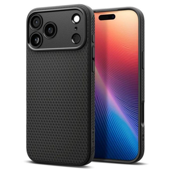 Spigen - Liquid Air husă pentru iPhone 17 Pro, Matte Black