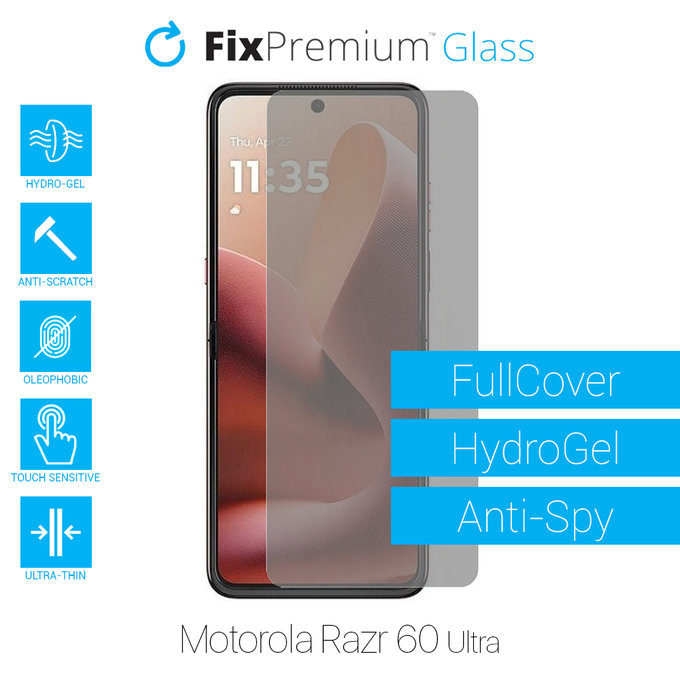 FixPremium HydroGel Anti-Spy - Folie protectoare pentru Motorola Razr 60 Ultra