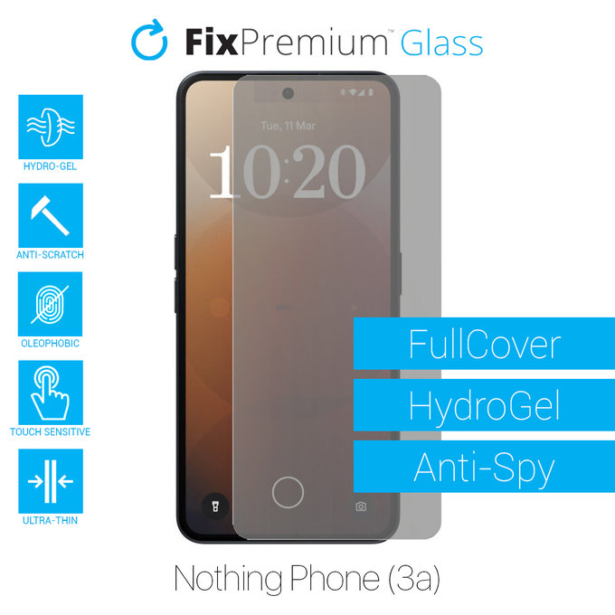 FixPremium HydroGel Anti-Spy - Folie protectoare pentru Nothing Phone (3a)