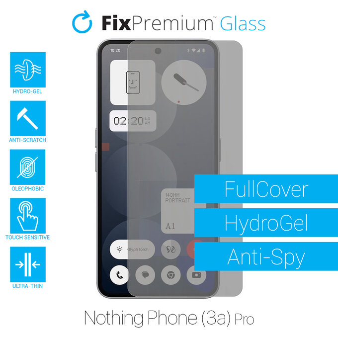 FixPremium HydroGel Anti-Spy - Folie protectoare pentru Nothing Phone (3a) Pro