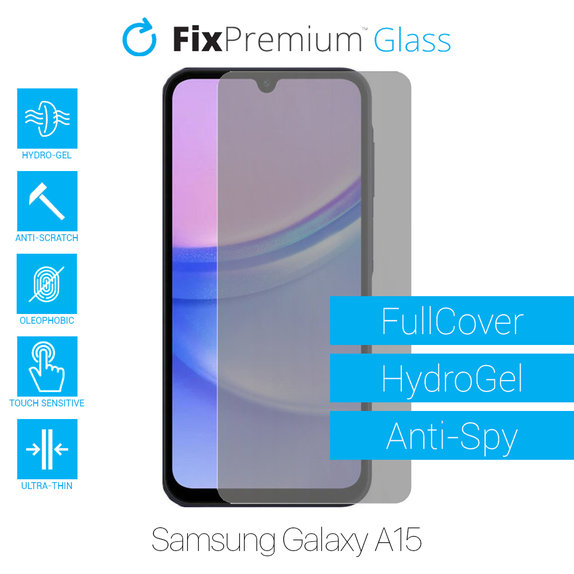 FixPremium HydroGel Anti-Spy - Folie protectoare pentru Samsung Galaxy A15