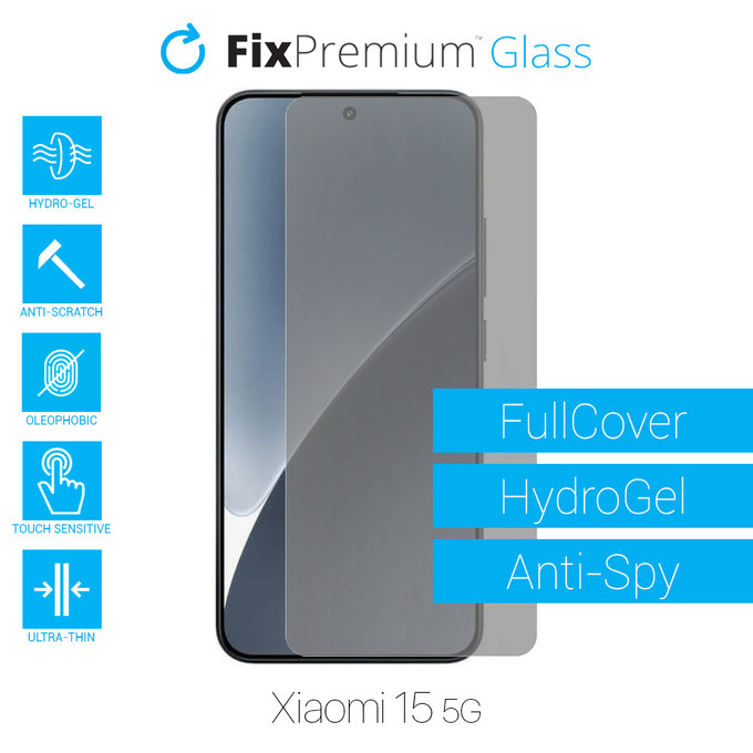 FixPremium HydroGel Anti-Spy - Folie protectoare pentru Xiaomi 15 5G