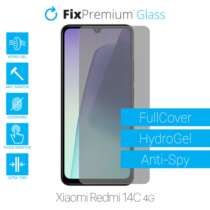 FixPremium HydroGel Anti-Spy - Folie protectoare pentru Xiaomi Redmi 14C 4G