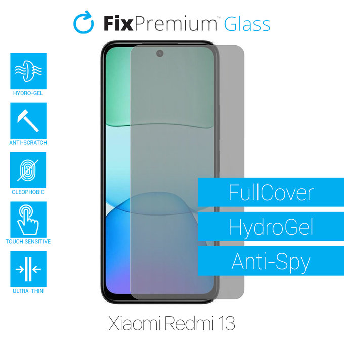 FixPremium HydroGel Anti-Spy - Folie protectoare pentru Xiaomi Redmi 13
