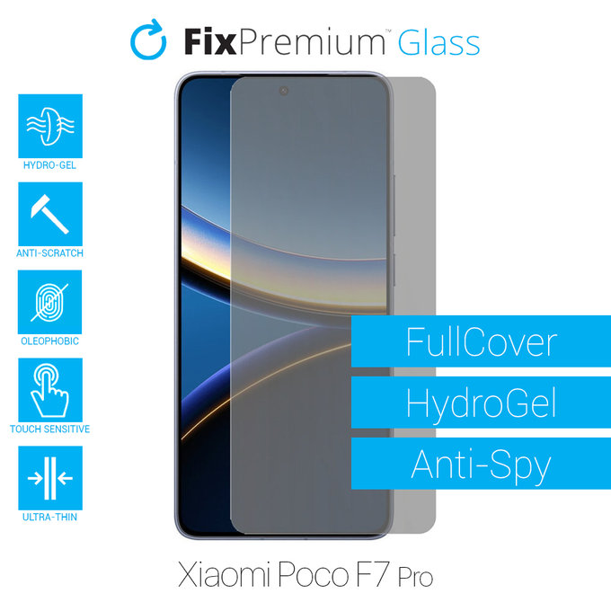 FixPremium HydroGel Anti-Spy - Folie protectoare pentru Xiaomi Poco F7 Pro