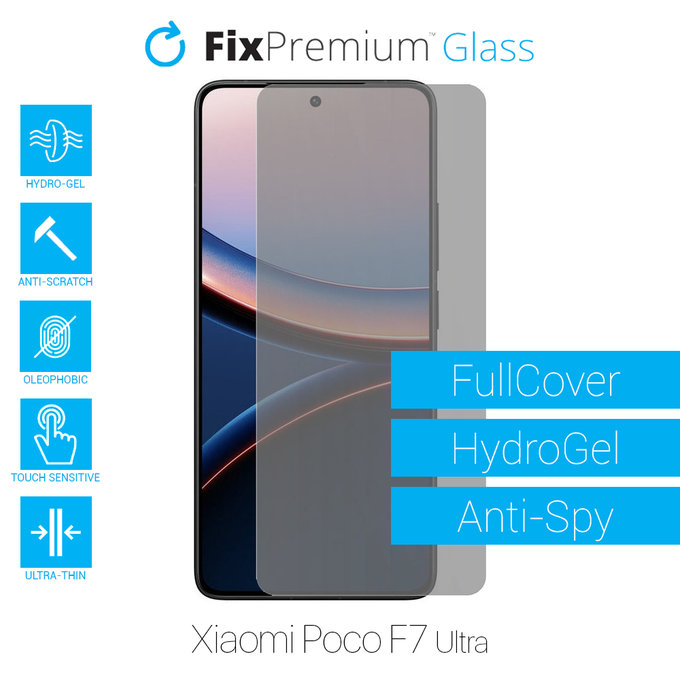 FixPremium HydroGel Anti-Spy - Folie protectoare pentru Xiaomi Poco F7 Ultra