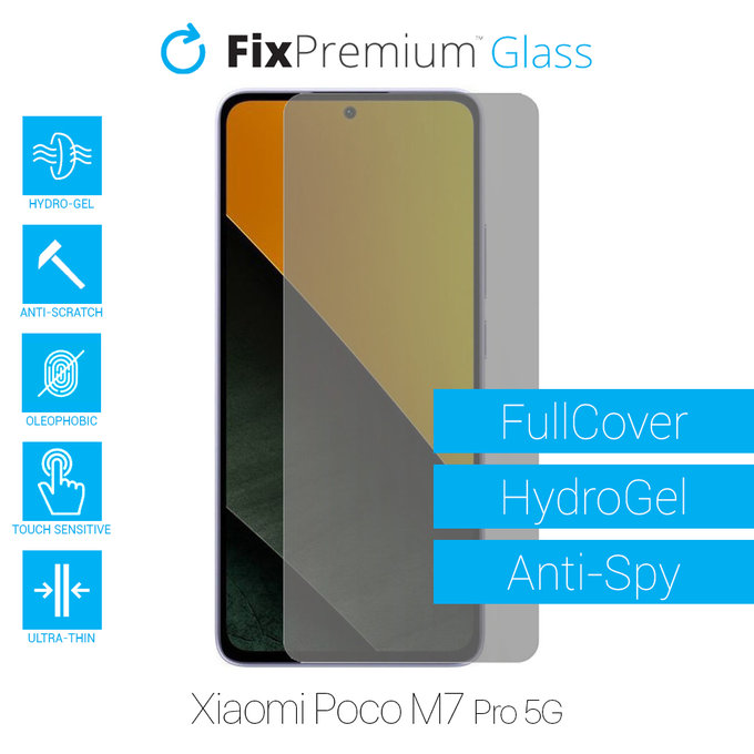 FixPremium HydroGel Anti-Spy - Folie protectoare pentru Xiaomi Poco M7 Pro 5G