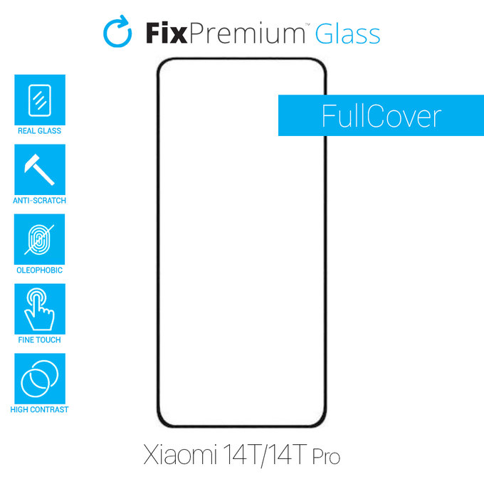 FixPremium FullCover Glass - Geam securizat pentru Xiaomi 14T, 14T Pro