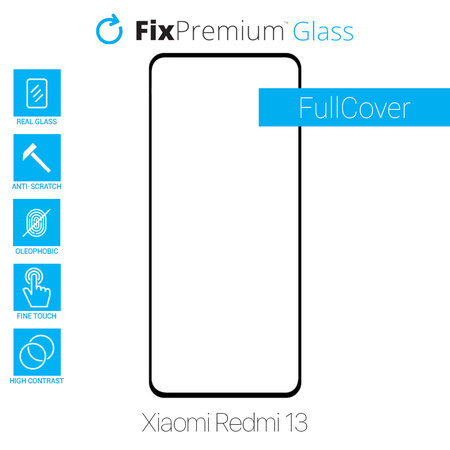 FixPremium FullCover Glass - Geam securizat pentru Xiaomi Redmi 13