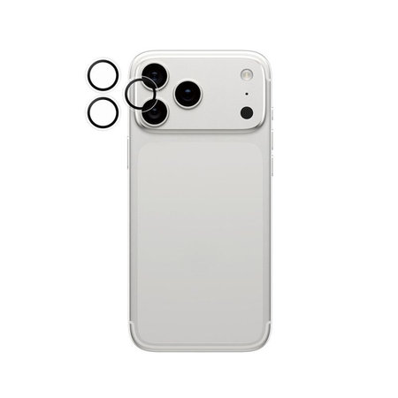 PanzerGlass - Capac de protecție a obiectivul camerei Hoops pentru iPhone 16 Pro, 16 Pro Max, 17 Pro, 17 Pro Max, transparent
