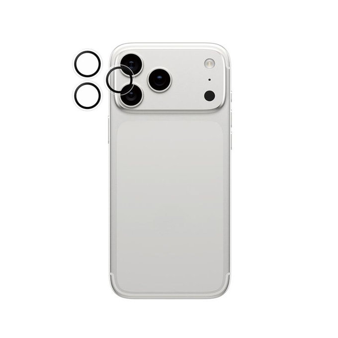 PanzerGlass - Capac de protecție a obiectivul camerei Hoops pentru iPhone 16 Pro, 16 Pro Max, 17 Pro, 17 Pro Max, transparent
